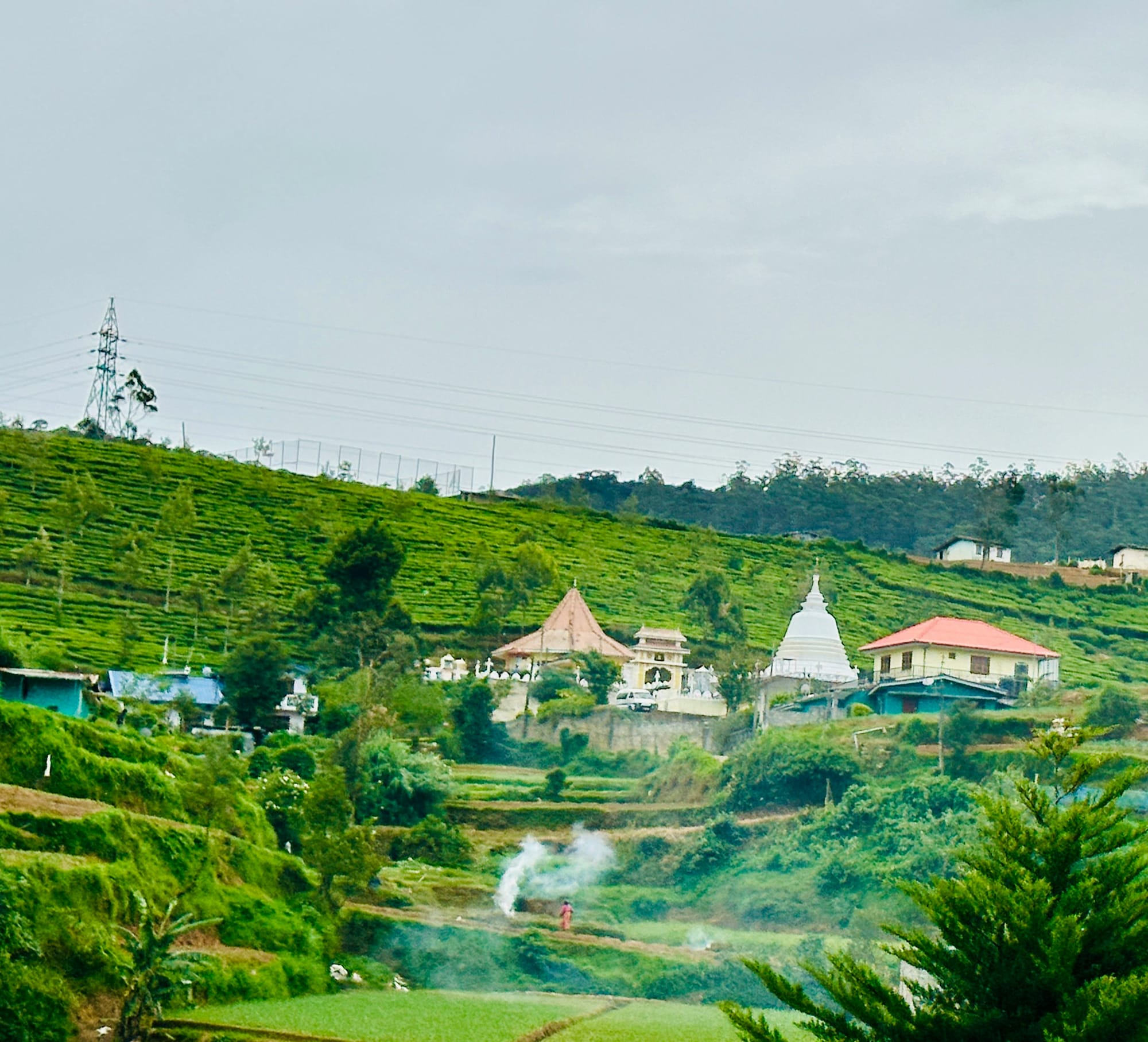 Community on a mountain ladder